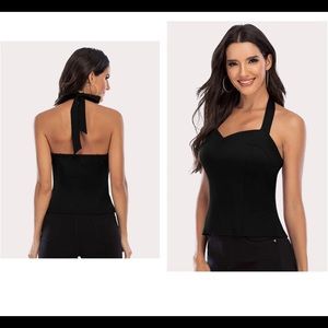 New Dress Tells Black Halter size large